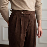 Japanese-style Retro Fashion Corduroy High Waist Suit Pants Prendersons