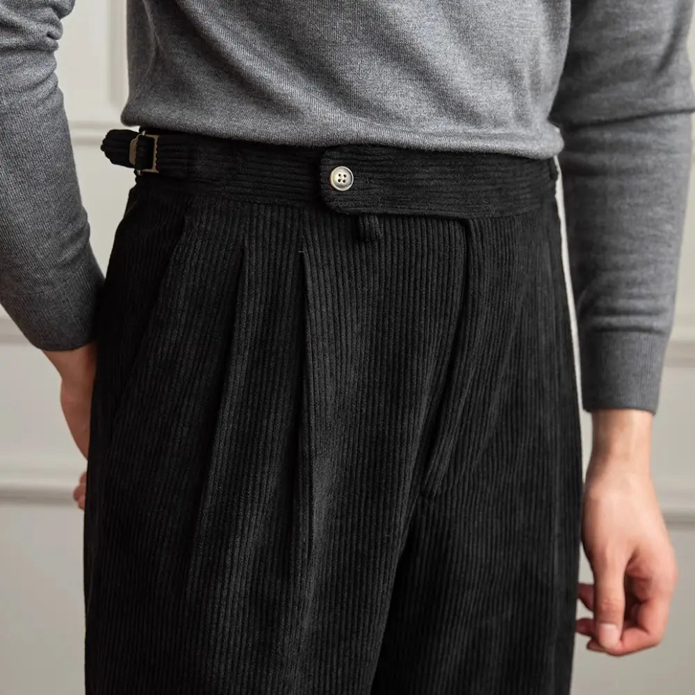 Japanese-style Retro Fashion Corduroy High Waist Suit Pants Prendersons