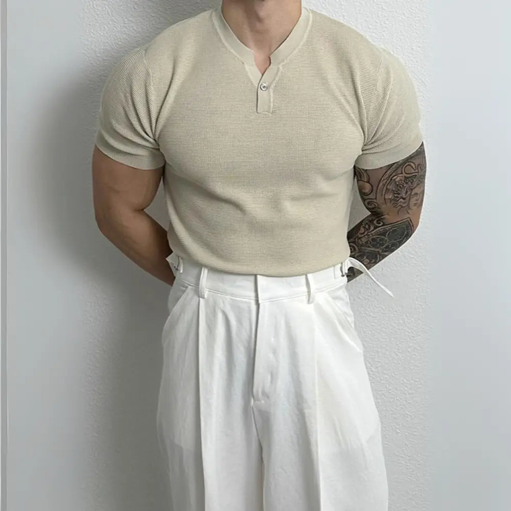 Apricot slim fit knitted T-shirt