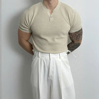 Apricot slim fit knitted T-shirt
