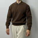 Korean Style Fashionable Lapel Half Long-sleeve Zipper Top Prendersons