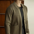 Lapel Knitted Cardigan Long Sleeve Coat Prendersons