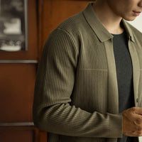 Lapel Knitted Cardigan Long Sleeve Coat Prendersons