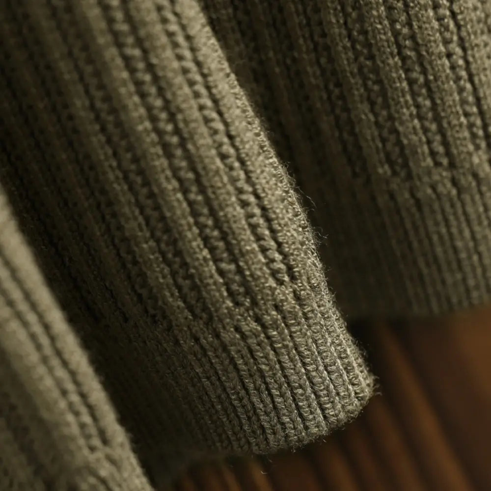 Lapel Knitted Cardigan Long Sleeve Coat Prendersons