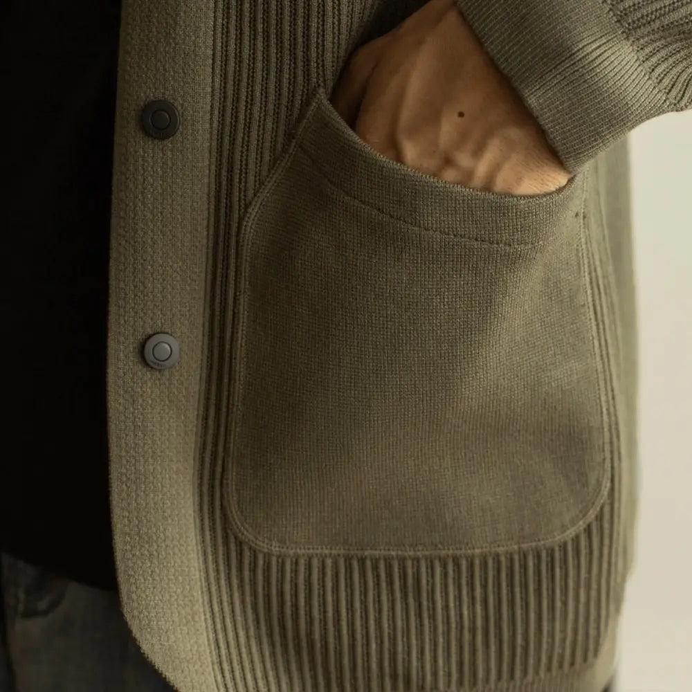Lapel Knitted Cardigan Long Sleeve Coat Prendersons