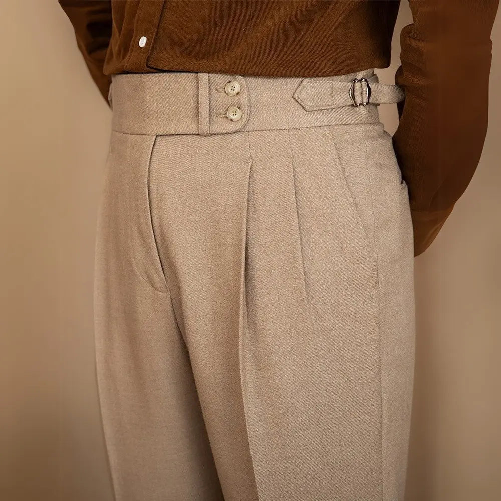 Light Luxury Casual Pants Men's British Commuter Anti-wrinkle Retro Trendy Business Slim-fit Pants Prendersons