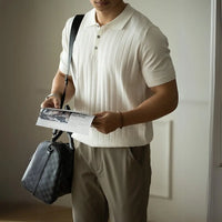 Light Luxury High-end Machine Washable Wool Short-sleeved Polo Shirt Prendersons