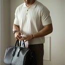 Light Luxury High-end Machine Washable Wool Short-sleeved Polo Shirt Prendersons