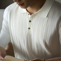 Light Luxury High-end Machine Washable Wool Short-sleeved Polo Shirt Prendersons