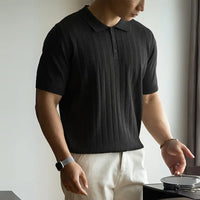 Light Luxury High-end Machine Washable Wool Short-sleeved Polo Shirt Prendersons