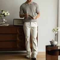 Light Luxury High-end Machine Washable Wool Short-sleeved Polo Shirt Prendersons