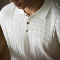 Light Luxury High-end Machine Washable Wool Short-sleeved Polo Shirt Prendersons