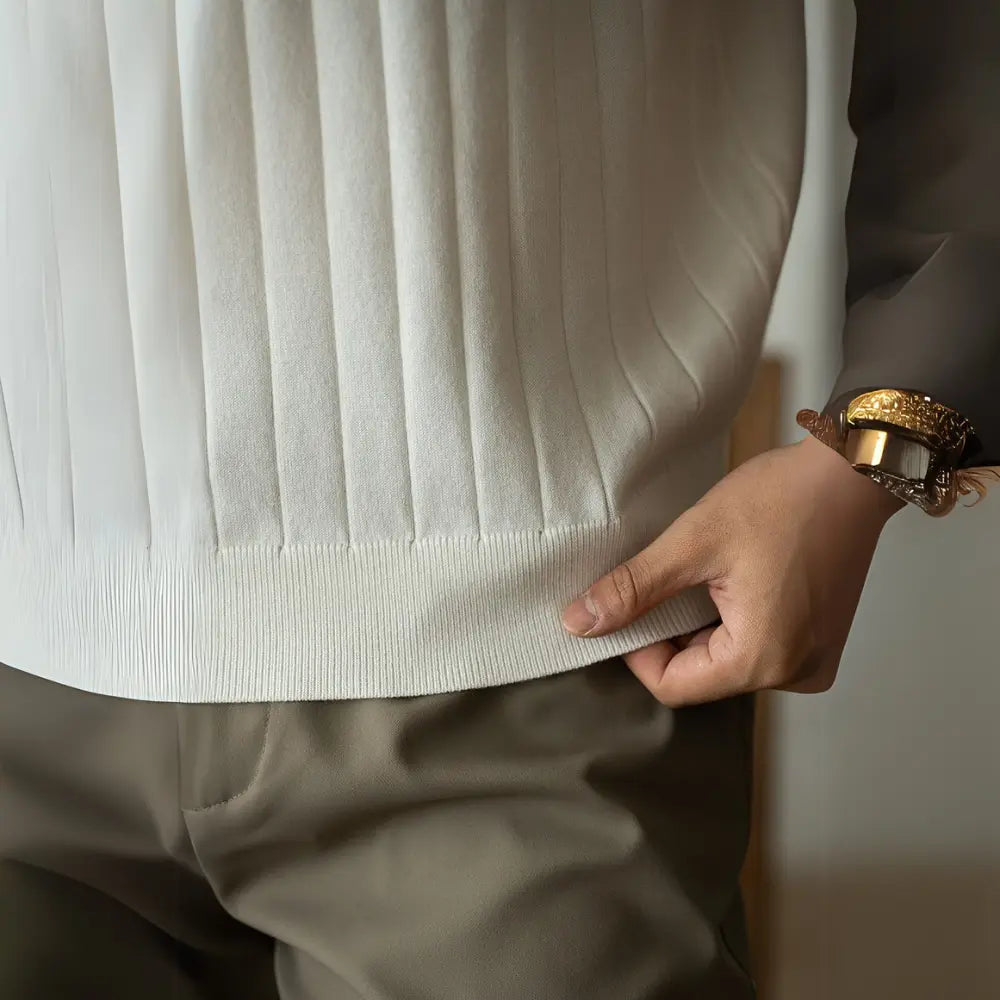 Light Luxury High-end Machine Washable Wool Short-sleeved Polo Shirt Prendersons