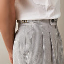 Lightweight And Breathable Foam Gauze Striped Casual Trousers Prendersons