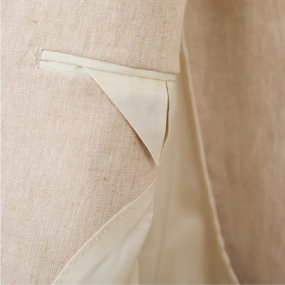 Lightweight Semi-lined Casual Pure Linen Suit Jacket Prendersons