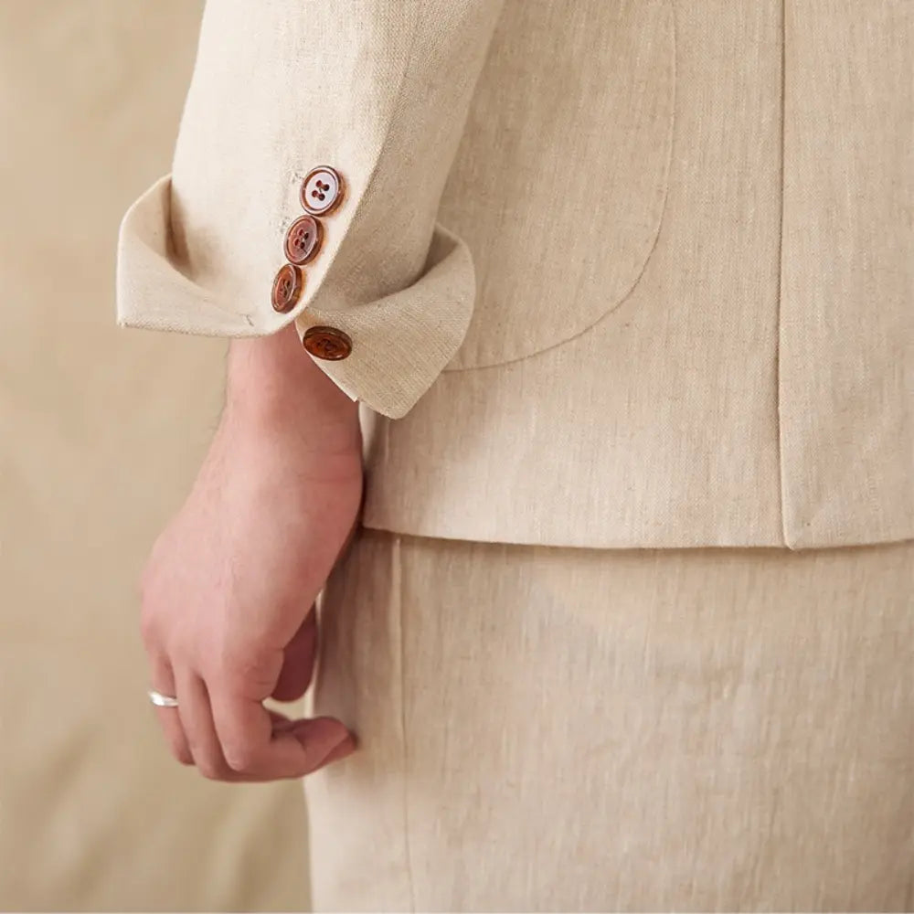 Lightweight Semi-lined Casual Pure Linen Suit Jacket Prendersons