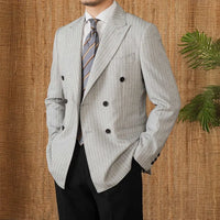 Striped double breasted suit