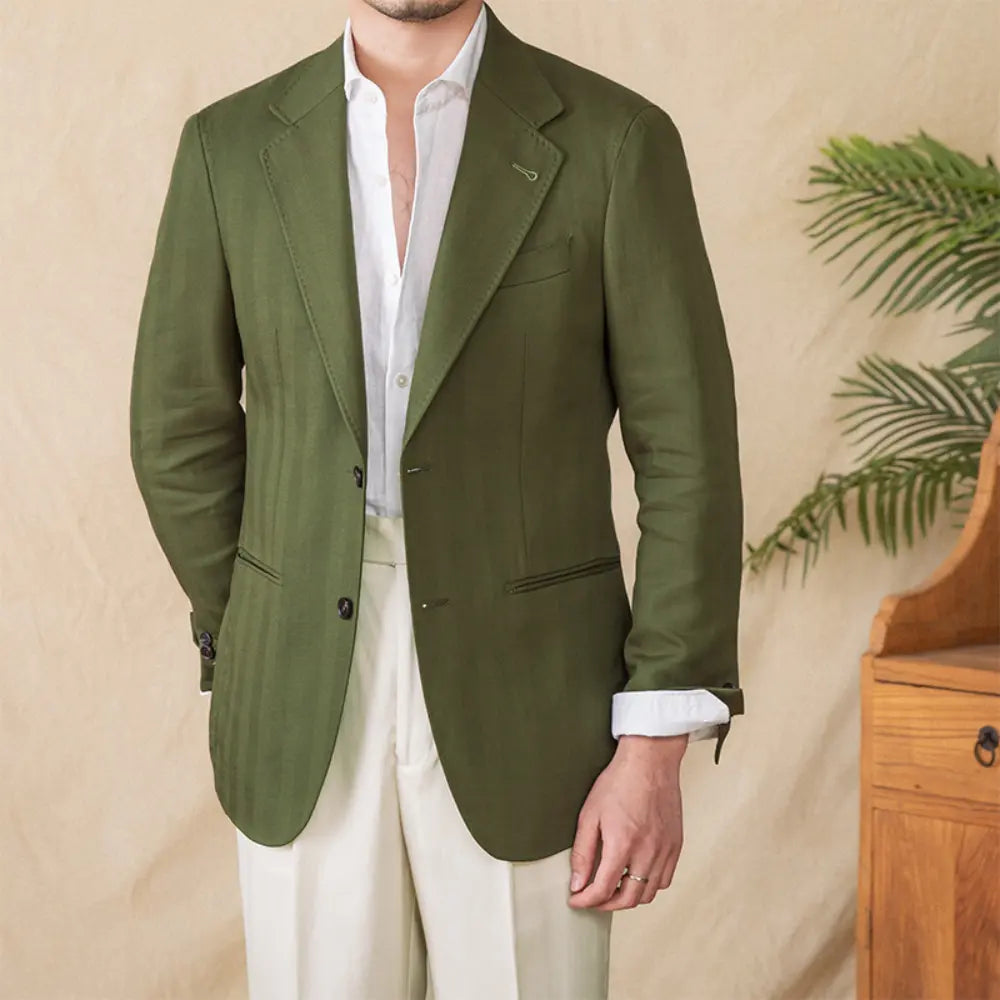 Linen Cotton Half Lining Lightweight Casual Suit NAPOLI Breathable Suit Prendersons