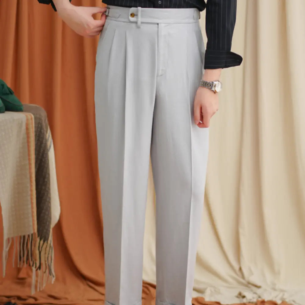 Linen Men's Summer Light Breathable Straight Pants Prendersons