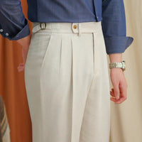 Linen Men's Summer Light Breathable Straight Pants Prendersons