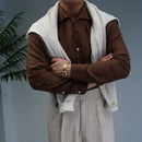 Linen One-piece Collar Business Casual Men's Breathable Long Sleeves Shirt Prendersons