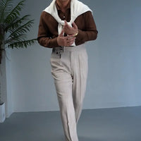 Linen One-piece Collar Business Casual Men's Breathable Long Sleeves Shirt Prendersons
