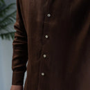Linen One-piece Collar Business Casual Men's Breathable Long Sleeves Shirt Prendersons