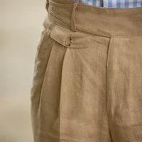 Slim fit linen trousers
