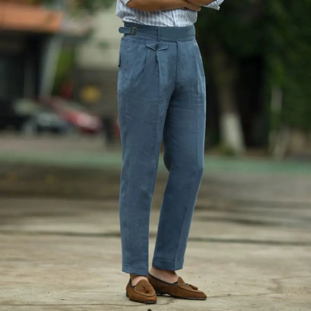 High waist linen pants
