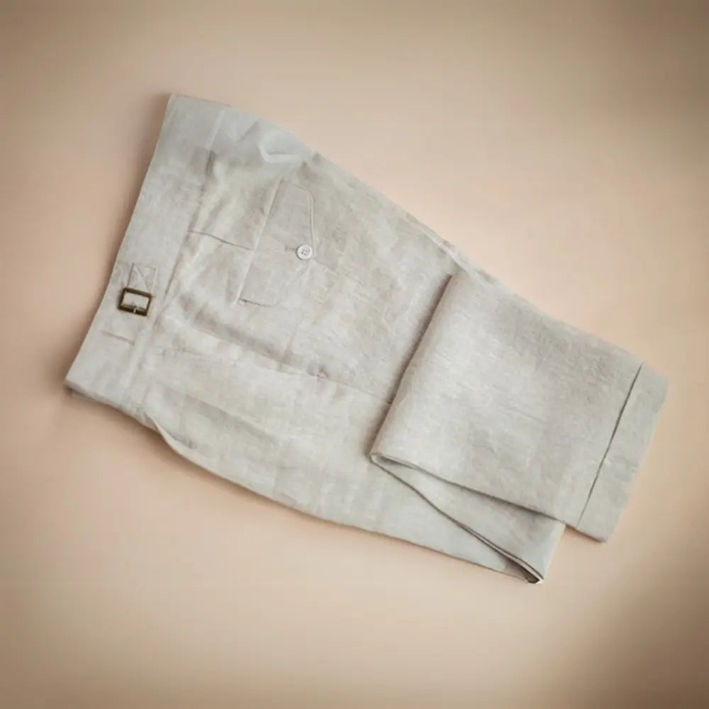 Slim fit linen trousers