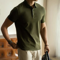 Long-staple Cotton Polo Shirt Short Sleeve Lapel T-shirt Prendersons