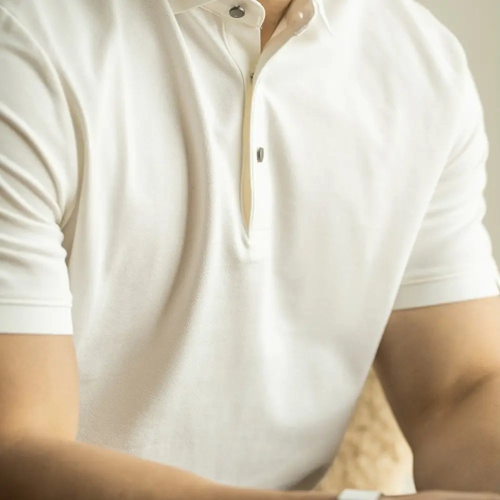 Long-staple Cotton Polo Shirt Short Sleeve Lapel T-shirt Prendersons