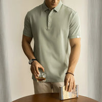 Long-staple Cotton Polo Shirt Short Sleeve Lapel T-shirt Prendersons