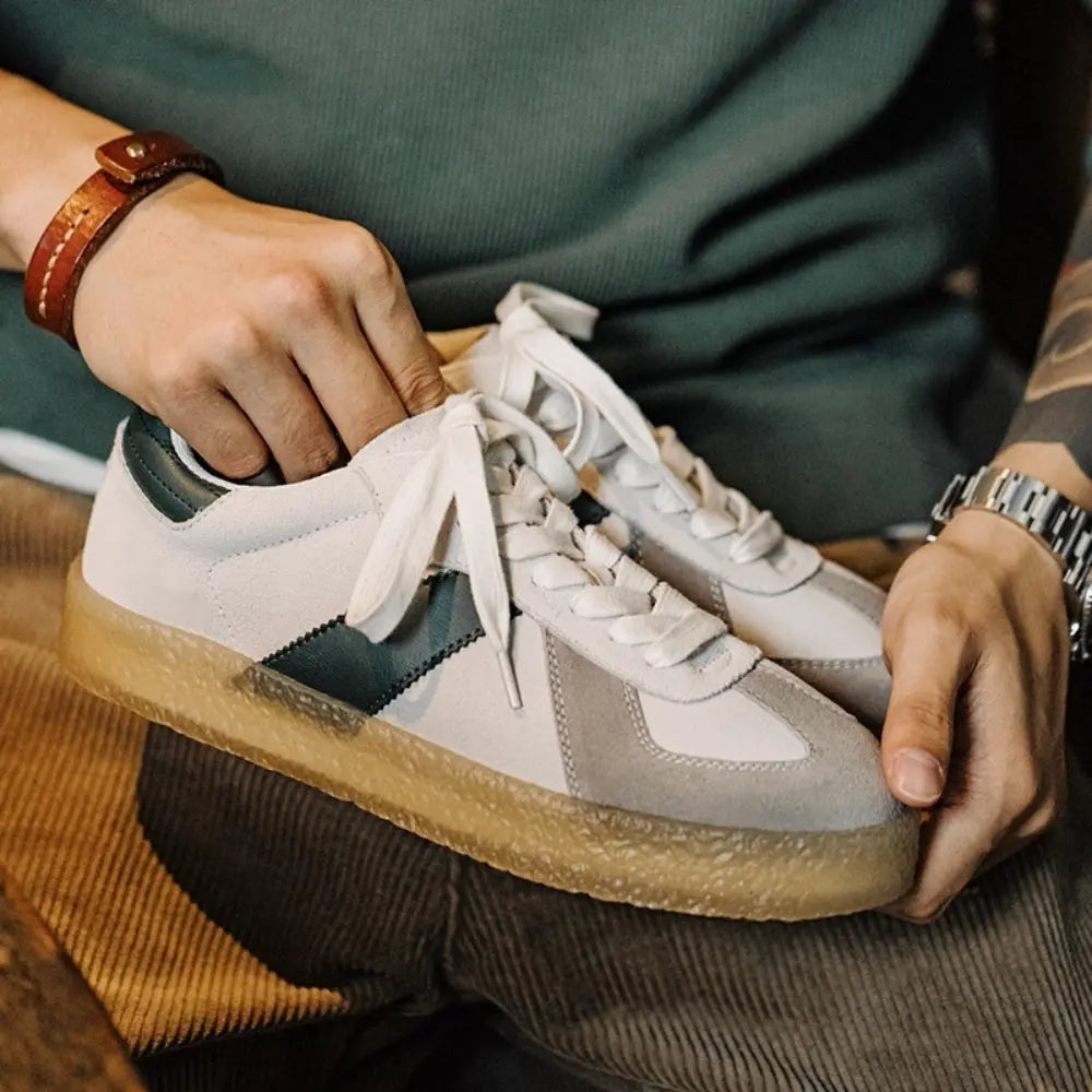 Low-top Casual Regular Fit Platform Shoes – Dark Green | All-Day Ease | Athletic Casual Luxury