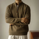 Machine Washable Wool Men's Warm Half Turtleneck Zipper Sweater Prendersons