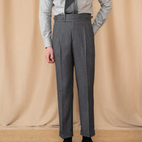 Men's Adjustable Buckle High Waist Straight Casual Suit Pants Prendersons
