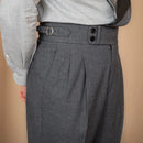 Men's Adjustable Buckle High Waist Straight Casual Suit Pants Prendersons