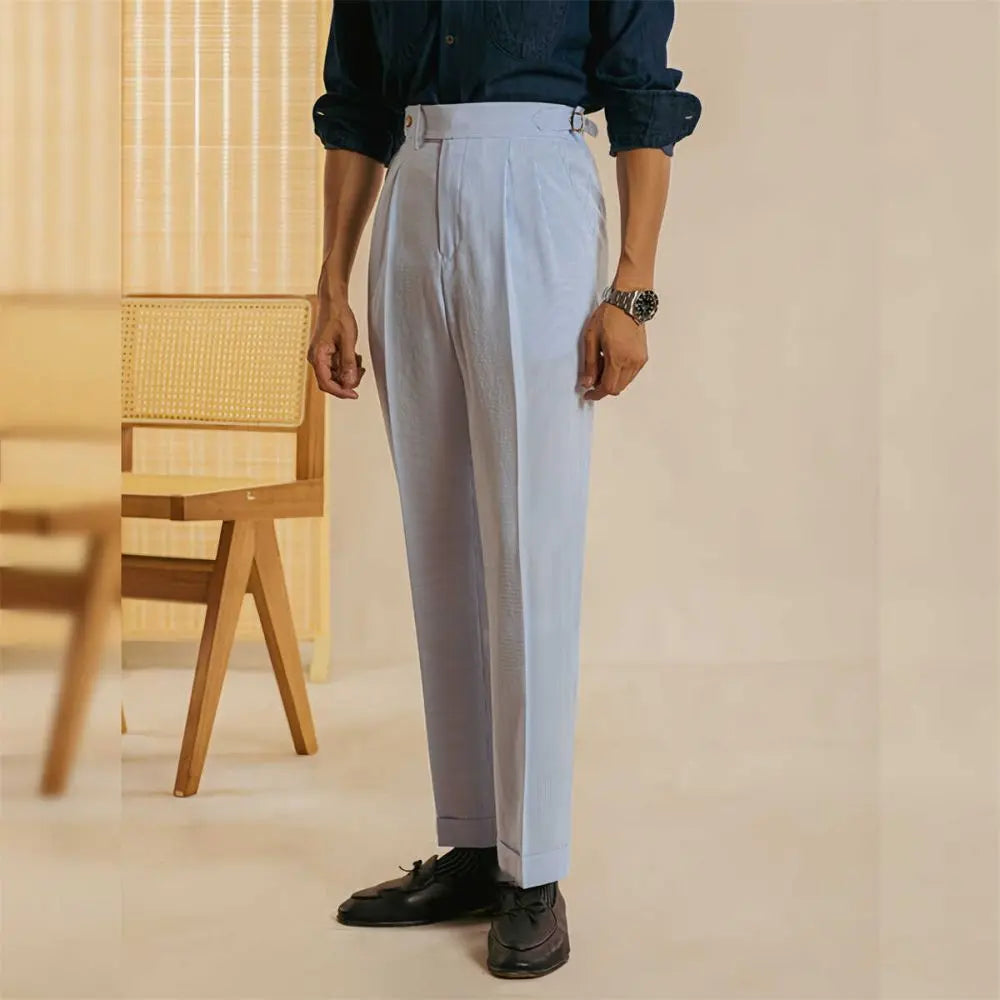 All-match Men's Casual Pants – Blue | Leisure Wear | Old Money Menswear