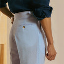 Loose fit blue casual trousers