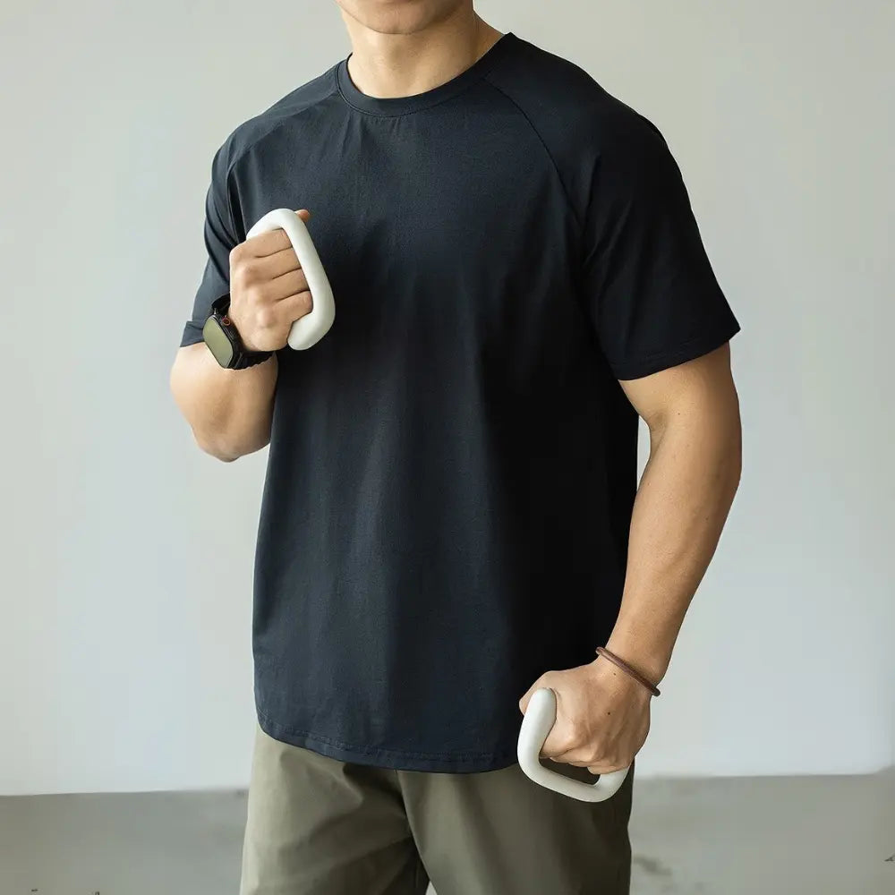 Men's Casual Exercise Workout Quick-drying Short-sleeved T-shirt Prendersons
