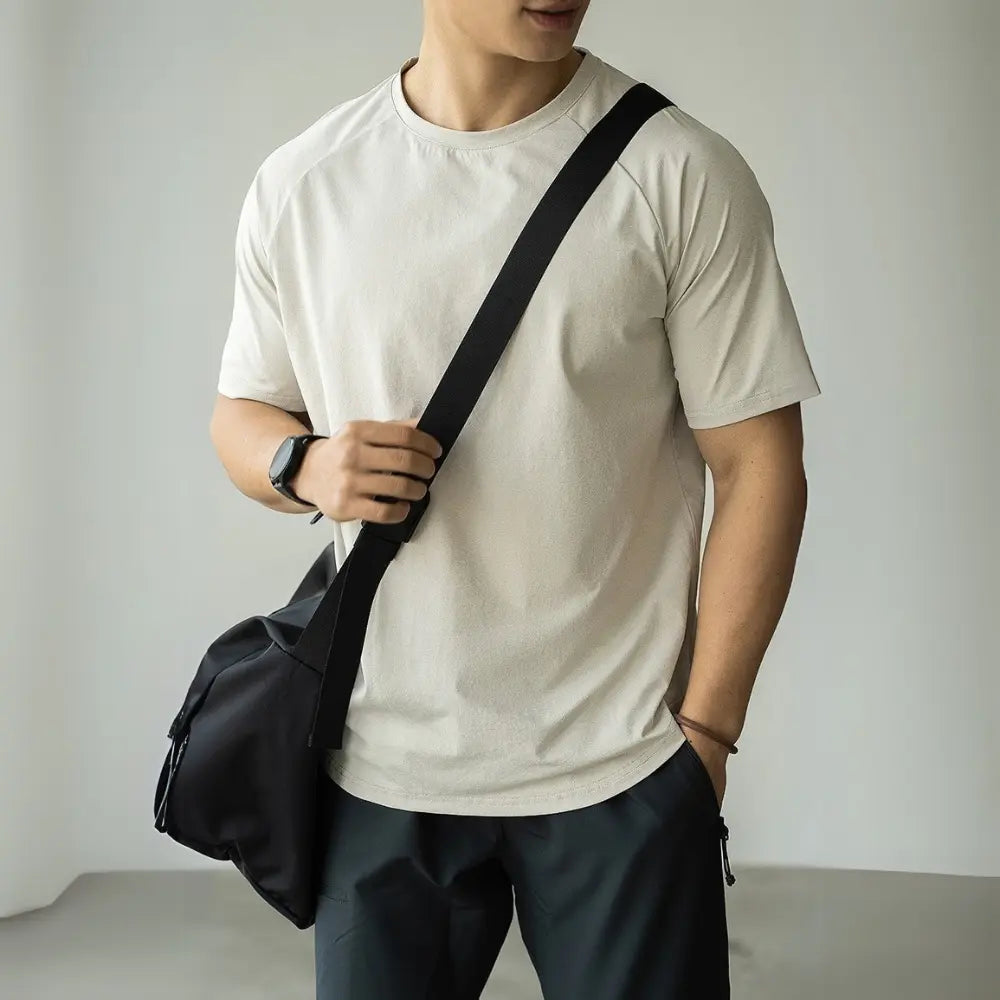 Men's Casual Exercise Workout Quick-drying Short-sleeved T-shirt Prendersons