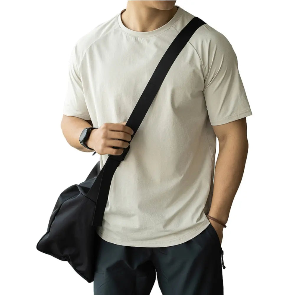 Men's Casual Exercise Workout Quick-drying Short-sleeved T-shirt Prendersons