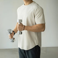 Men's Casual Exercise Workout Quick-drying Short-sleeved T-shirt Prendersons