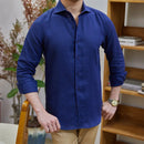 Men's Cotton Linen Casual Solid Color Long Sleeve Shirt Prendersons