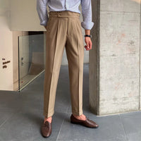 Loose Fit Mens Suit Pants – White, Khaki, Black, Dark Grey | Banquet Ready | Old Money Menswear Prendersons