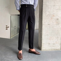 Loose Fit Mens Suit Pants – White, Khaki, Black, Dark Grey | Banquet Ready | Old Money Menswear Prendersons