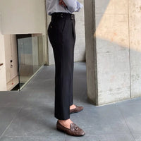 Loose Fit Mens Suit Pants – White, Khaki, Black, Dark Grey | Banquet Ready | Old Money Menswear Prendersons