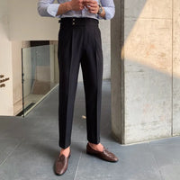 Loose Fit Mens Suit Pants – White, Khaki, Black, Dark Grey | Banquet Ready | Old Money Menswear Prendersons