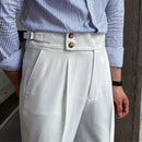 Loose fit men's suit pants - white