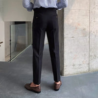 Loose Fit Mens Suit Pants – White, Khaki, Black, Dark Grey | Banquet Ready | Old Money Menswear Prendersons